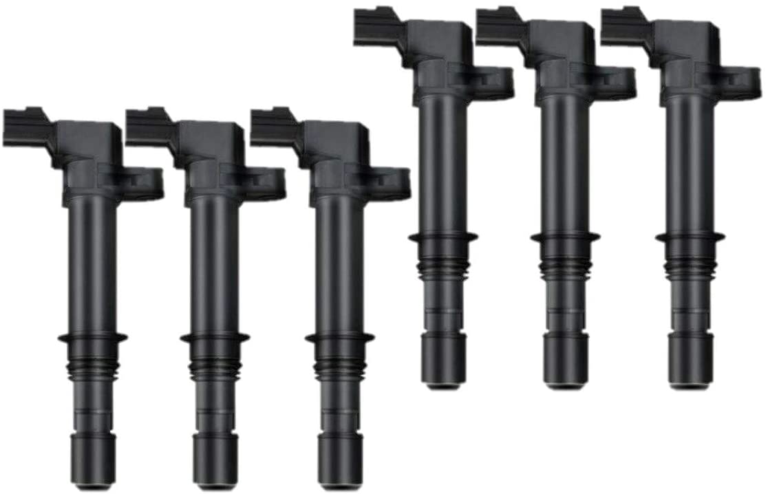 Set of 6 Ignition Coils Pack for Dodge Durango Dakota Nitro Jeep Liberty Commander Mitsubishi Raider