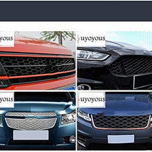 uyoyous Universal Honeycomb Hex Mesh - 47.2x15.7x0.16 Inches ABS Plastic Racing Hex Grill Mesh Sheet Perforated Black Grill Spoiler Bumper Vent for All Kinds of Vehicles Car