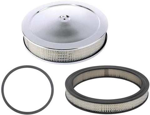 Chrome Performance Air Cleaner Kit, 14 x 3 Inch, 4 Barrel Carb