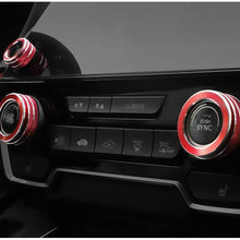 Thor-Ind 4pcs Aluminum Interior Console Trim for Honda CRV CR-V 2017 2018 2019 AC Air Conditioning Knob Start Stop Button Navigation Volume Knob Cover Trim (Red)