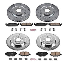 Power Stop K5510 Front and Rear Z23 Carbon Fiber Brake Pads with Drilled & Slotted Brake Rotors Kit