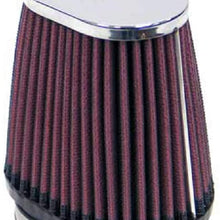 K&N Universal Clamp-On Air Filter: High Performance, Premium, Washable, Replacement Filter: Flange Diameter: 2.125 In, Filter Height: 4 In, Flange Length: 0.625 In, Shape: Oval Straight, RC-2900