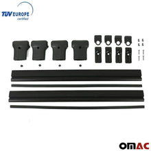 OMAC Roof Racks Cross Bars Carrier Cargo Racks Rail Aluminium Black Set 2 Pcs. for Mercedes Benz GLK X204 2010-2015
