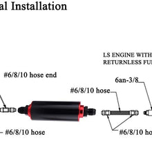 EVIL ENERGY - Inline Fuel Filter 50mm Red-1