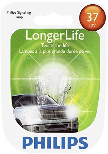 Philips 37 LongerLife Miniature Bulb, 2 Pack