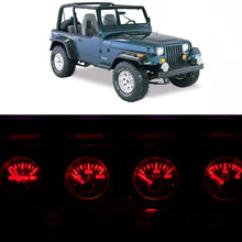 WLJH Bright White Instrument Panel Gauge Cluster Speedometer Tachometer Indicator Bulb Full Led Light Kits Package Replacement For Jeep Wrangler 1992-1995