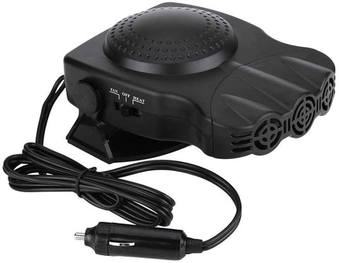 Senyar 2 in 1 Car Vehicle Heater Heating Cool Fan,12V 150W ABS Plastic Windscreen Demister Defroster with 2Pcs Screws(Black)