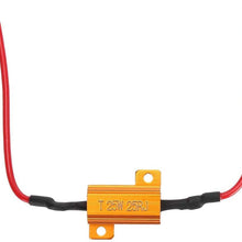 Akozon LED Decoders 2Pcs Car LED Decoder Anti Hyper Flash No Error Wirewound Load Resistor 25W 25Ω