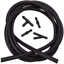 BUENNUS Car Windshield Washer Fluid Hose Kit,200cm (78.8inch) Windshield Sprayer Hose Windshield Jet Spray Wiper Hose Replacement with 4pcs Black Connectors to Connect Car Water Pump and Nozzles
