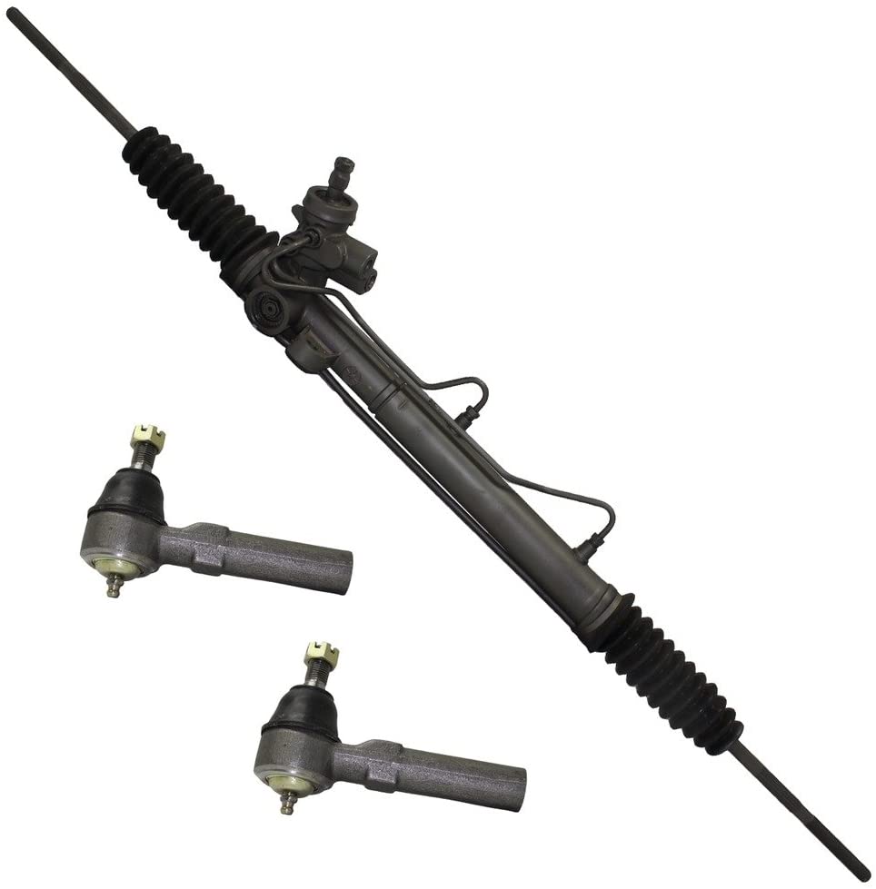 Detroit Axle Complete Power Steering Rack & Pinion Assembly [w/SENSOR] + All 4 Inner & Outer Tie Rod Ends Replacement for 2001-2005 Dodge Neon - for [2001-2010 PT Cruiser]