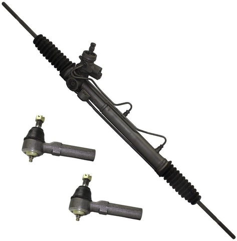 Detroit Axle Complete Power Steering Rack & Pinion Assembly [w/SENSOR] + All 4 Inner & Outer Tie Rod Ends Replacement for 2001-2005 Dodge Neon - for [2001-2010 PT Cruiser]