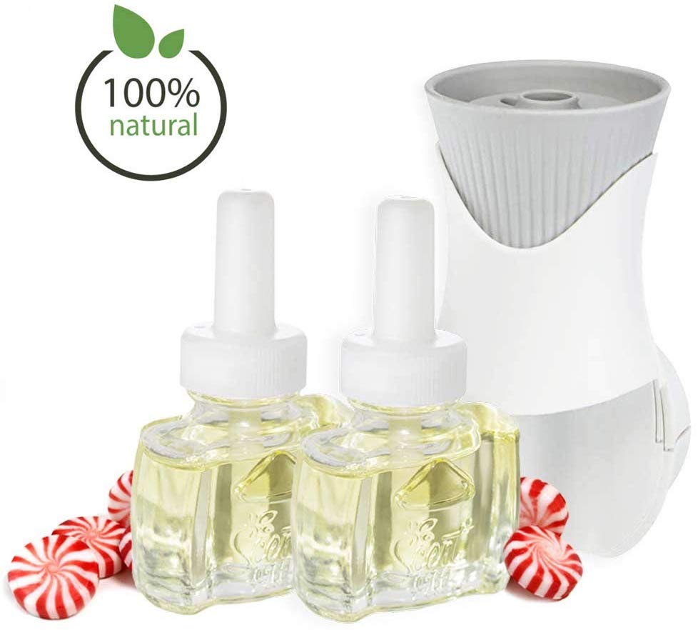 100% Natural Peppermint Starter Kit (2) Scent Fill Refills and (1) Air Wick Plug