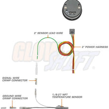 GlowShift 10 Color Digital 300 F Transmission Temperature Gauge Kit - Includes Electronic Sensor - Multi-Color LED Display - Tinted Lens - for Car & Truck - 2-1/16" (52mm)
