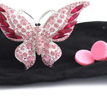 Bestbling Bling Crystal Car Fragrance Butterfly Car Diffuser Air Freshener with Vent Clip (Pink)