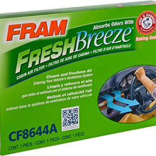 FRAM Fresh Breeze Cabin Air Filter Replacement for Car Passenger Compartment w/Arm and Hammer Baking Soda, Easy Install, CF8644A for Select Volkswagen and Audi Vehicles , white
