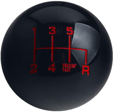 Dewhel Fing Fast Shift Knob 6 Speed Short Throw Shifter M12x1.25 M10x1.5 M10x1.25 M8x1.25 (Black)