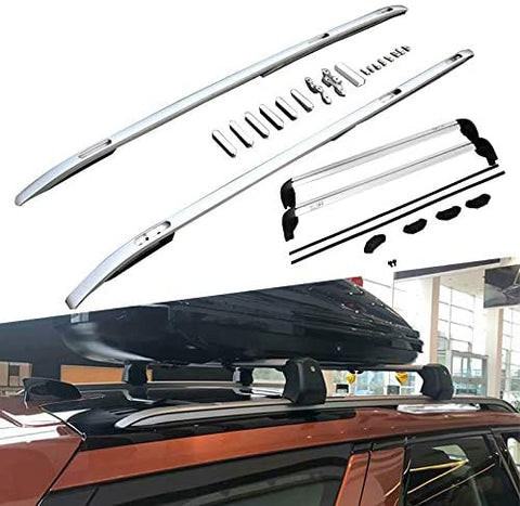 Kingcher 4 PCS Silver Roof Rails & Crossbars Fit for Land Rover Discovery 5 LR5 2017 2018 2019 2020 2021 Rack Bars Baggage Luggage