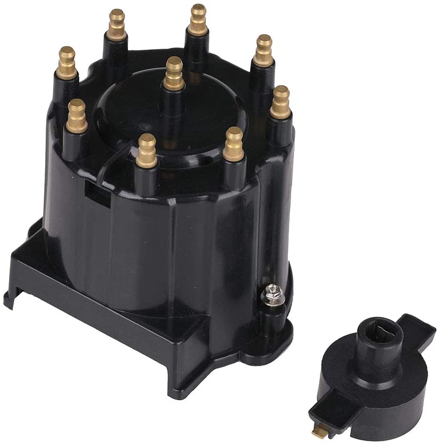 Distributor Cap and Ignition Rotor Kit Compatible with 5.0L, 5.7L, 350 V-8 MerCruiser Engines Made by General Motors with Delco HEI Ignition - Replaces 808483Q1, 18-5281 GM V8 Tune-up Kit