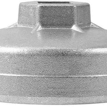 Oil Filter Wrench, Delaman 14 Flute Aluminum Cap Oil Filter Wrench Cartridge Car Socket Remover Tool, 67mm