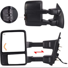 Perfit Zone TOWING MIRROR PAIR SET Replacement For 1999-2007 F250/F350/F450/F550 Super Duty, 01-05 Excursion Extendable Smoke Power Heated with Signal Light Side Mirrors