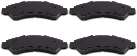 SCITOO Compatible Ceramic Discs Brake Pads, 4pcs Front Brake Pads Brakes Kits Replacement fit for Cadillac Escalade/ESV/EXT,Chevrolet Avalanche/Suburban 1500/Silverado 1500/Tahoe,GMC Sierra Yukon/XL