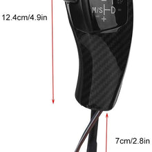 Qiilu Car Gear Shift, LHD Automatic LED Gear Shift Knob Retrofit Kit Fit for BMW E90 E92 E84 E89 for F30 Style(Black)