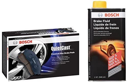 Bosch BC465A QuietCast Brake Pad Set and next generation Brake Fluid