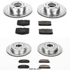 Power Stop K471 Front and Rear Z23 Carbon Fiber Brake Pads with Drilled & Slotted Brake Rotors Kit