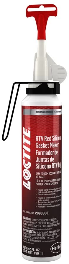 Loctite 2093360 596 RTV Silicone - Sensor-Safe/Hi-Temp (Red, 190 ml), 1 Pack