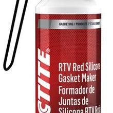 Loctite 2093360 596 RTV Silicone - Sensor-Safe/Hi-Temp (Red, 190 ml), 1 Pack