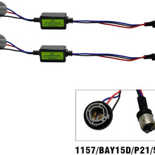 KOOMTOOM Canbus Decoder 1157/BAY15D/P21/5W Turn Signal Light Brake Light Backup Lamp Anti Flicker Harness Load Resistor Car Led Flickerng Warning Error Canceller Decoder