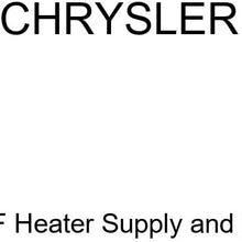 Genuine Chrysler 55038030AF Heater Supply and Return Hose