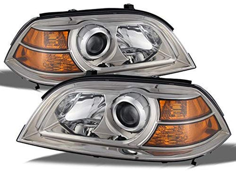 For Acura MDX Direct Replacement Chrome Bezel Headlights Driver/Passenger Head Lamps Pair New