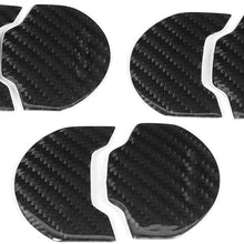 KIMISS 6Pcs Carbon Fiber Interior Air Vent Outlet Trim Sticker Fit for Mustang 2014-2018