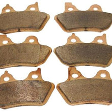 Foreverun Motor Front and Rear Sintered Brake Pads for Harley Davidson Touring Flhtcu-i Electra Glide Ultra Classic 2000 2001 2002 2003 2004 2005 2006 2007