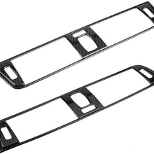 Qiilu Console Air Vent Cover Trim Carbon Fiber Central Control Panel Air Conditioning Outlet Vent Covers Frame for BMW 3 Series F30 2013 2014 2015 2016 2017 2018