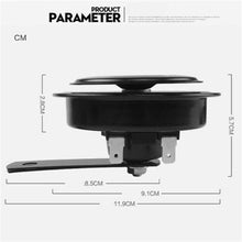 1 Piece Black Metal 12V 435HZ 110 db Snail Horn Loud Sound Metal Shell Waterproof Cover Pure Copper Terminal Design with Stable Mounting Bracket