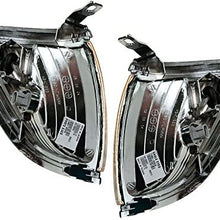 Toyota Tacoma 01 02 03 04 Corner Light Chrome Trim With Bulb Pair Set