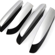 ITrims 2013 2014 2015 2016 2017 for Toyota RAV4 XA40 Silver Exterior Roof Rack Rail End Cover Shell Cap Replacement 4PCS