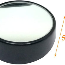 KEWAYO 2 Pack Automotive Blind Spot Mirrors, Small Round Convex Adjustable 360°Rotate Wide Angle Car Rear View Nirror for All Universal Vehicles Car Fit Stick-on Design (Black 1 Pair)
