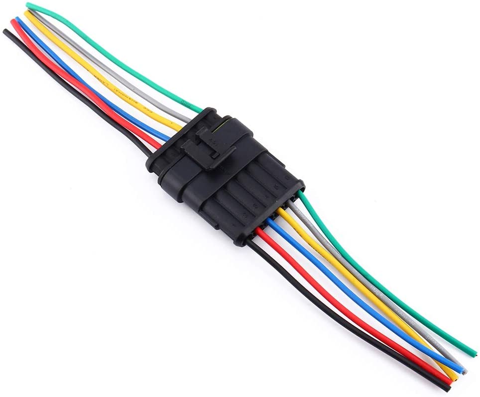 5 Kits 6 Pin Way Waterproof Wire Connector Plug Car Auto Electrical Wire Connectors AWG Terminal