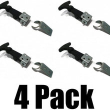 The ROP Shop (4) Hood Hold Down Latch Kits S8390 w/Galvanized Steel Hardware & T-Handle Grip