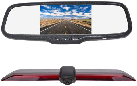 Vardsafe VS691C Brake Light Reverse Camera & Clip-on Rear View Mirror Monitor for Volkswagen Crafter Van (2017-2019)