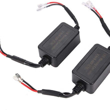 Suuonee Decoders Adapters, 2Pcs H1 H3 LED Headlight Decoders Anti Flicker Adapters Flash Error Warning Cancelers