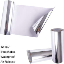 Car Vinyl Wrap Chrome Mirror Silver Self Adhesive DIY Decals Decoration 12"x60"