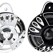 Chrome CNC cut CNC harley Gauge Horn motorcycle horn for Harley big twin FLT Touring 1pc-set