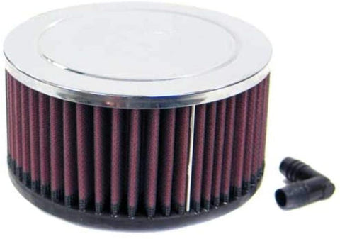 K&N Universal Clamp-On Filter: High Performance, Premium, Washable, Replacement Engine Filter: Flange Diameter: 2.5625 In, Filter Height: 3 In, Flange Length: 0.875 In, Shape: Round, RA-067V