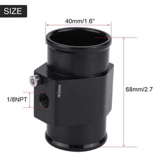 Water Temp Joint Pipe, Keenso Aluminum Car Water Temp Temperature Joint Pipe Hose Sensor Gauge Adapter Black(40mm)