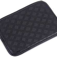 Forala Auto Center Console Pad PU Leather Car Armrest Seat Box Cover Protector Universal Fit (Black-L)