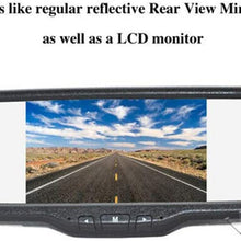 Vardsafe VS538C Parking Reversing Backup Camera & 5 Inch Clip-on Rear View Mirror Monitor for Toyota Camry